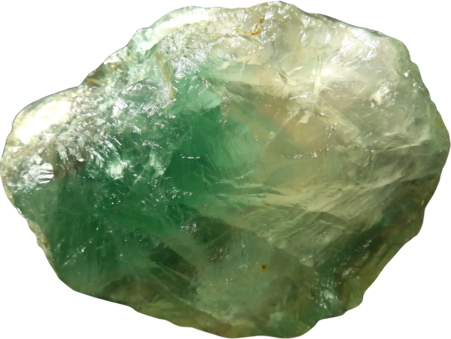 Raw green aventurine crystal